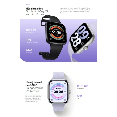 Đồng Hồ Thông Minh Xiaomi Redmi Watch 5 Chính Hãng - BH 12 Tháng - Giá 4.000.000₫ 3 Đồng Hồ Thông Minh Xiaomi Redmi Watch 5 Chính Hãng - BH 12 Tháng - Giá 4.000.000₫ 3