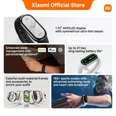 Đồng hồ thông minh Xiaomi Smart Band 10 - AMOLED 1,72 inch siêu mỏng, giá 390.000₫