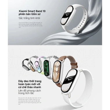 Đồng hồ thông minh Xiaomi Smart Band 10 - Màn hình AMOLED 1.72, Bluetooth 5.4, Kháng nước 5ATM, Giá chỉ 1.109.000 VND 6