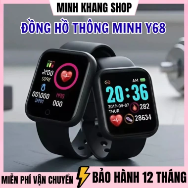 Đồng Hồ Thông Minh Y68 - Kết Nối Điện Thoại, Thay Hình Nền, Nhận Cuộc Gọi và Tin Nhắn, Giá 18.000đ
