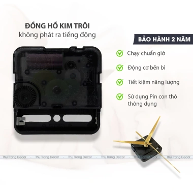 Đồng Hồ Tráng Gương Treo Tường Cây Kim Tiền Tài Lộc UV 5D Cao Cấp Giá 216k 3