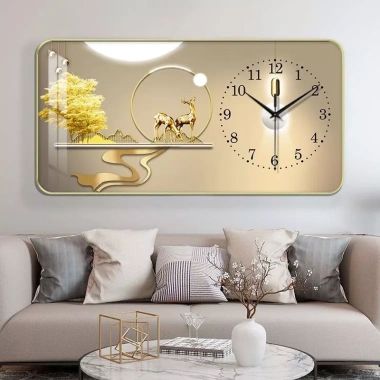 Đồng Hồ Tráng Gương Treo Tường Cây Kim Tiền Tài Lộc UV 5D Cao Cấp Giá 216k 8