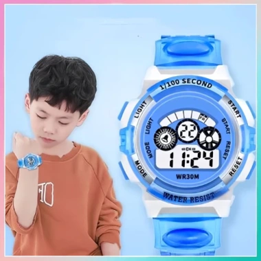 Đồng Hồ Trẻ Em COOBOS Đa Chức Năng – Ánh Sáng Nhiều Màu, Chống Nước, Đông Hồ, 55k
