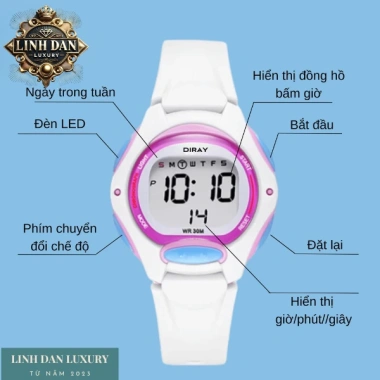 Đồng Hồ Trẻ Em DIRAY 8.207L Điện Tử Thể Thao LED, Chống Nước 30M, Bé Trai & Bé Gái - Chính Hãng 199k 7 Đồng Hồ Trẻ Em DIRAY 8.207L Điện Tử Thể Thao LED, Chống Nước 30M, Bé Trai & Bé Gái - Chính Hãng 199k 7