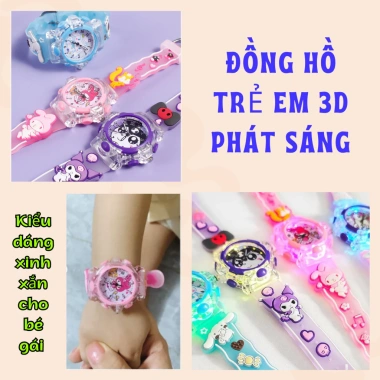 Đồng hồ trẻ em LED 3D đa mẫu hoạt hình - Quà tặng siêu cute, chỉ 26.800₫