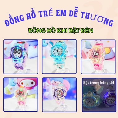 Đồng hồ trẻ em LED 3D đa mẫu hoạt hình - Quà tặng siêu cute, chỉ 26.800₫