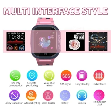 Đồng hồ trẻ em YUNANUN GPS SOS, theo dõi vị trí thẻ SIM, chống nước an toàn 2