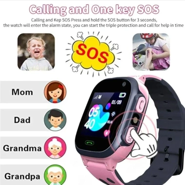 Đồng hồ trẻ em YUNANUN GPS SOS, theo dõi vị trí thẻ SIM, chống nước an toàn 7
