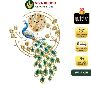 Đồng Hồ Treo Tường Chim Công Khổng Tước JJT VIVA DECOR V2.878 Giá chỉ 750.000đ