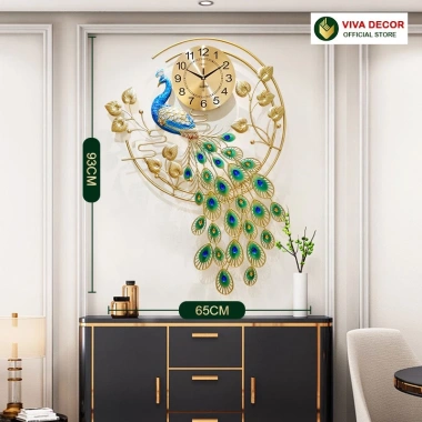 Đồng Hồ Treo Tường Chim Công Khổng Tước JJT VIVA DECOR V2.878 Giá chỉ 750.000đ