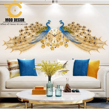 Đồng hồ treo tường công đôi may mắn 686 kim trôi – Phòng khách rộng, giảm giá 16%