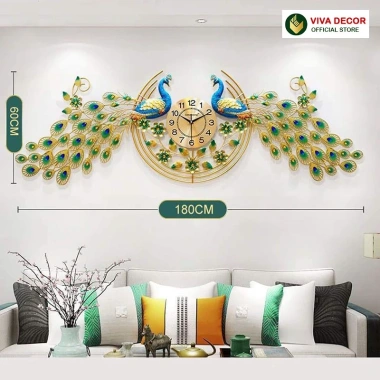 Đồng Hồ Treo Tường Công Phượng Khổng Tước Kim Trôi 1M8 Lianzhang VIVA DECOR V2.888 Giá 1,07 Triệu