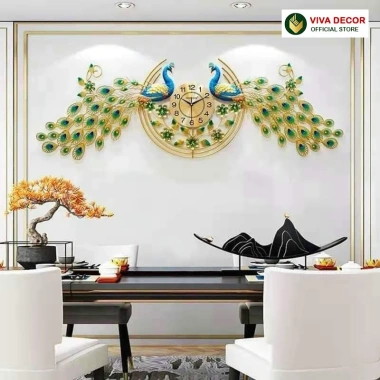 Đồng Hồ Treo Tường Công Phượng Khổng Tước Kim Trôi 1M8 Lianzhang VIVA DECOR V2.888 Giá 1,07 Triệu