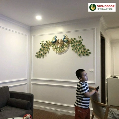 Đồng Hồ Treo Tường Công Phượng Khổng Tước Kim Trôi 1M8 Lianzhang VIVA DECOR V2.888 Giá 1,07 Triệu