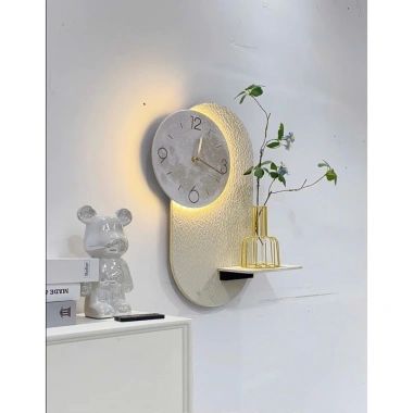Đồng hồ treo tường decor mặt trăng LED, kệ cắm hoa sang trọng, đẹp nhà cửa 459.000₫ 4