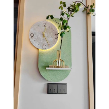 Đồng hồ treo tường decor mặt trăng LED, kệ cắm hoa sang trọng, đẹp nhà cửa 459.000₫ 9