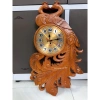 Đồng hồ treo tường gỗ hương Trạm khắc chim công Giá ưu đãi 390.000₫, thiết kế sang trọng