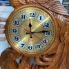 Đồng hồ treo tường gỗ hương Trạm khắc chim công Giá ưu đãi 390.000₫, thiết kế sang trọng 4