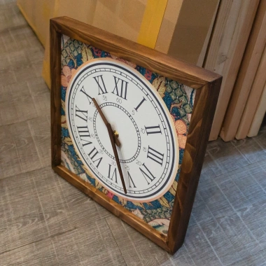 Đồng hồ treo tường gỗ tự nhiên họa tiết hoa cổ điển Soyn C148 - Tranh đồng hồ nghệ thuật, quà tặng độc đáo, giảm còn 314.999₫