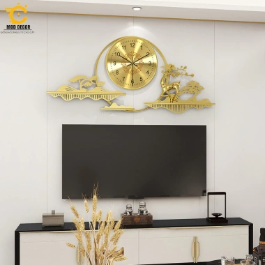 Đồng hồ treo tường Hươu Tài Lộc MOD Decor - Trang trí phong thủy, giảm còn 969.000₫