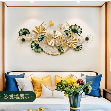 Đồng hồ treo tường kim trôi hoa xanh 2.861 – Thiết kế sang trọng, phù hợp phòng khách rộng, giảm giá tới 20% chỉ 734.000₫