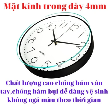 Đồng hồ treo tường kim trôi Quartz mạ vàng - Cao cấp, không tiếng động, giá rẻ 61.900₫ 3