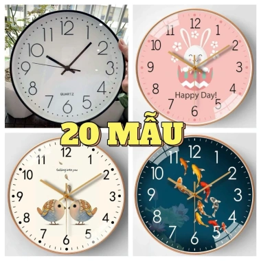 Đồng hồ treo tường mặt kính kim trôi cao cấp 30cm/20cm - Giá ưu đãi 90.160 VND