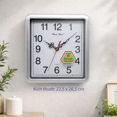 Đồng hồ treo tường Newstar cỡ nhỏ 26x23 cm - Chính hãng Kashi, giá 126.940₫
