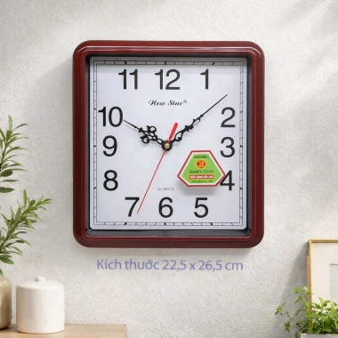 Đồng hồ treo tường Newstar cỡ nhỏ 26x23 cm - Chính hãng Kashi, giá 126.940₫