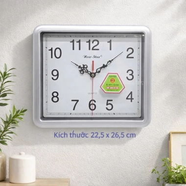 Đồng hồ treo tường Newstar cỡ nhỏ 26x23 cm - Chính hãng Kashi, giá 126.940₫