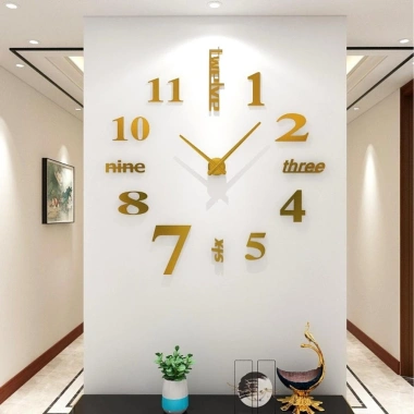 Đồng hồ tường 3D sang trọng kiểu châu Âu DIY, giá 70.000 đồng, dán và treo 4