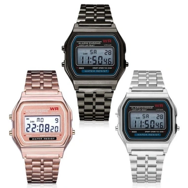 Đồng hồ Unisex Vintage WR Bạc nền trắng, số đen, màn hình LED, phong cách cổ điển - 53.900₫ 2 Đồng hồ Unisex Vintage WR Bạc nền trắng, số đen, màn hình LED, phong cách cổ điển - 53.900₫ 2