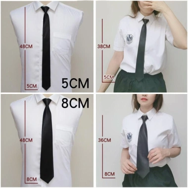 Đồng phục cà vạt đen đơn giản nam nữ - Mỏng nhẹ, tiện lợi cho học sinh, chỉ 49.680₫