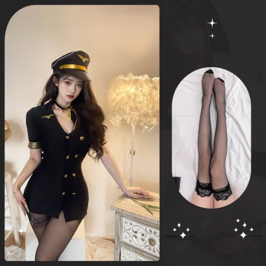 Đồng phục nữ tiếp viên hàng không DN27 - Đồ ngủ cosplay gợi cảm, bộ ngủ quyến rũ, giá chỉ 45.000₫