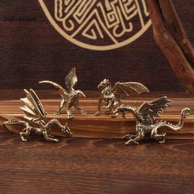 Đồng thau rắn Pterosaur Rồng - Tượng nhỏ để bàn phong thủy retro, giá 60.390₫