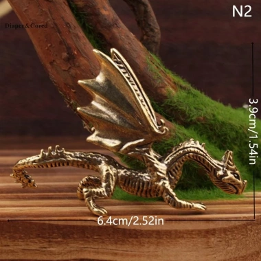 Đồng thau rắn Pterosaur Rồng - Tượng nhỏ để bàn phong thủy retro, giá 60.390₫