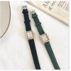 Đồng thỏi trang nữ Bars Bs02 dây da nhung cực đẹp, mặt chữ nhật, chống trầy xước - Giá 549k 9