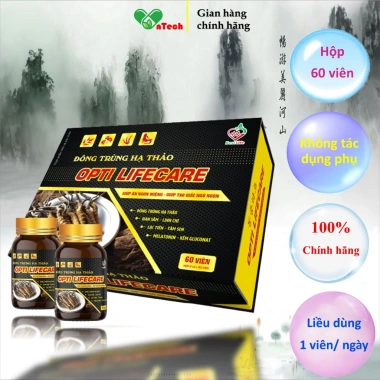 Đông trùng hạ thảo Best Life OPTI LIFECARE 60 viên - Ăn ngon ngủ tốt, bồi bổ, tăng sức đề kháng - 380.000 VND