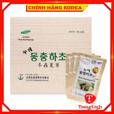 Đông trùng hạ thảo Bio 60 gói hộp gỗ - Nước đông trùng Hàn Quốc Tranglinhkorea