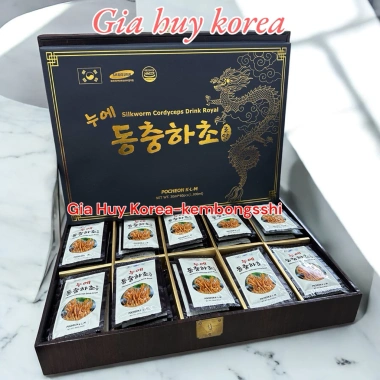 Đông Trùng Hạ Thảo Cao Cấp Hộp Gỗ Đen 60 Gói Hàn Quốc Giá 999.000, Tăng Đề Kháng 6