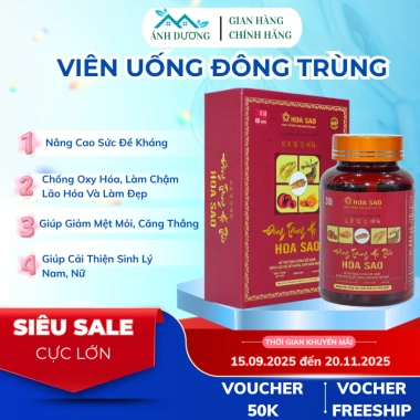 Đông Trùng Hạ Thảo Chính Hãng - Tăng Đề Kháng, Bảo Vệ Tim Mạch, Chống Lão Hóa - 220.000 VND