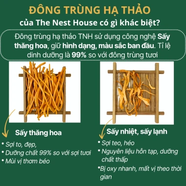 Đông Trùng Hạ Thảo Chính Hãng Thượng Hạng Sấy Thăng Hoa - The Nest House Giá ưu đãi 120.000đ 5
