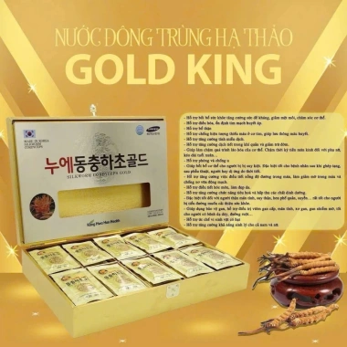 Đông Trùng Hạ Thảo Gold King Kang Hwa Hộp Gỗ Vàng 60 Gói Giá chỉ 1.250.000 VND