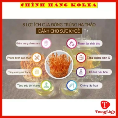 Đông trùng hạ thảo Hàn Quốc 60 viên hộp gỗ đen thượng hạng - 2 tem giảm giá 965k Tranglinhkorea 6