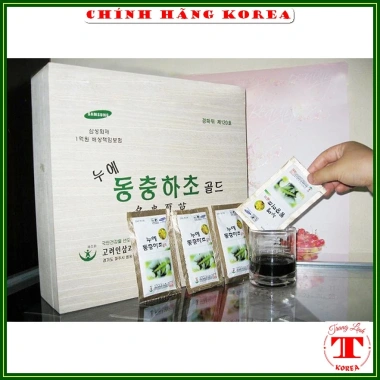 Đông trùng hạ thảo hộp gỗ 60 gói Bio - Nước Hàn Quốc chính hãng, còn 945k 5