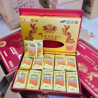 Đông Trùng Hạ Thảo Hộp Gỗ Đỏ DREAM 60 gói Hàn Quốc - Giá ưu đãi 959.000₫