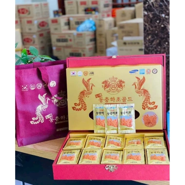 Đông Trùng Hạ Thảo Hộp Gỗ Đỏ DREAM 60 gói Hàn Quốc - Giá ưu đãi 959.000₫