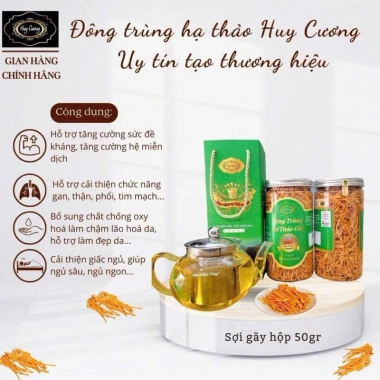 Đông Trùng hạ Thảo Huy Cương Sấy Thăng Hoa Sợi Rối Chuẩn – Giá ưu đãi 257.210₫ 7