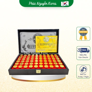 Đông Trùng Hạ Thảo Kanghwa Hàn Quốc Hộp Gỗ 60 Viên - Ngừa Đột Quỵ Tai Biến