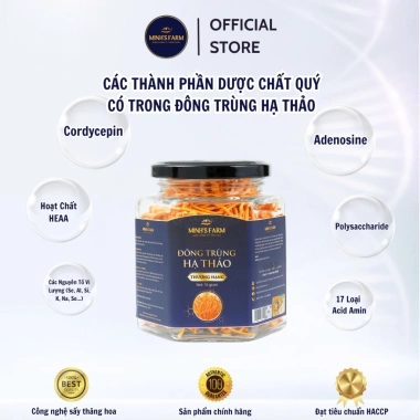 Đông Trùng Hạ Thảo Khô Sấy 30g - Hộp Quà Tặng Minhs Farm Giá Ưu Đãi 890k